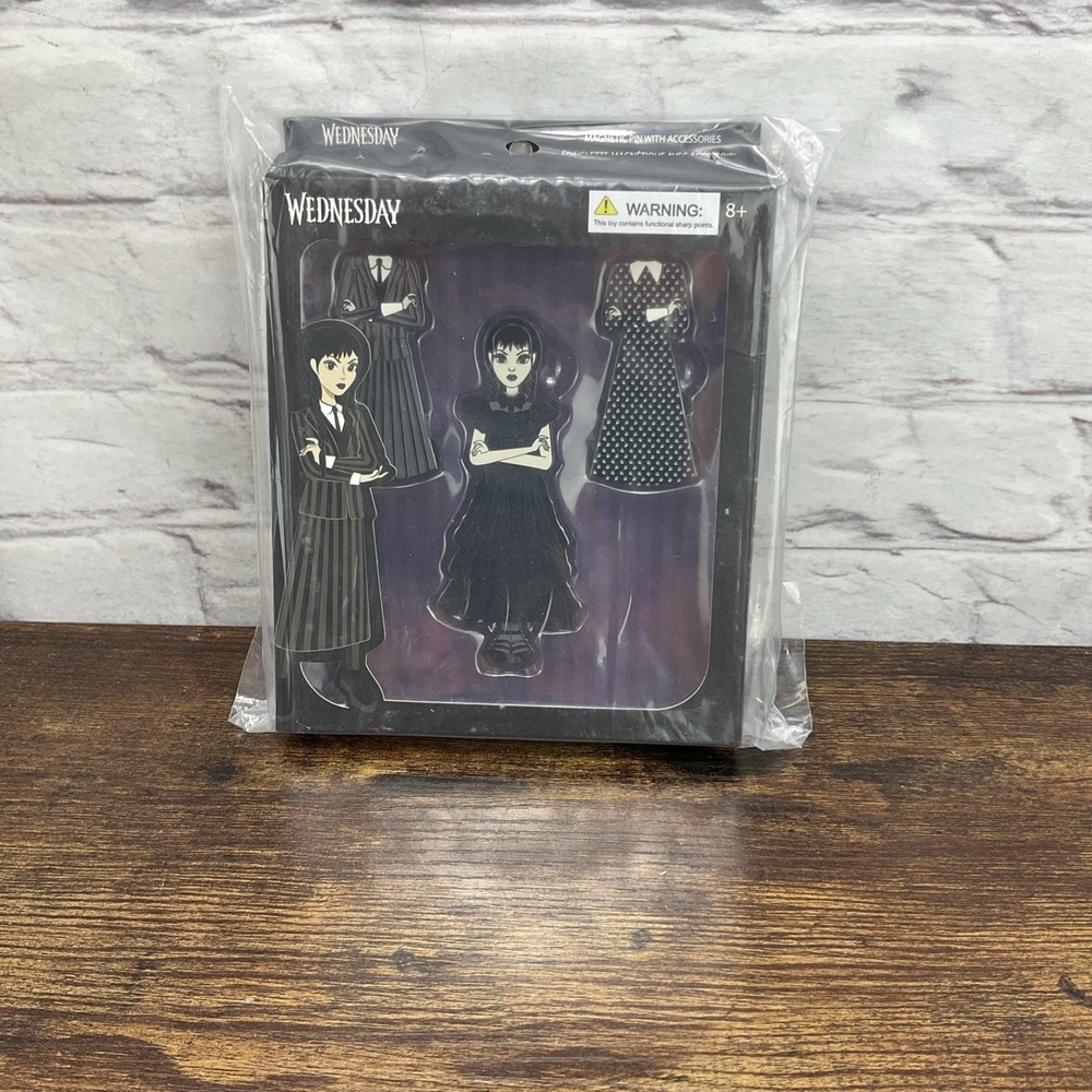 Loungefly Wednesday Addams Enamel Pins Paper Doll 3 cm New In Box